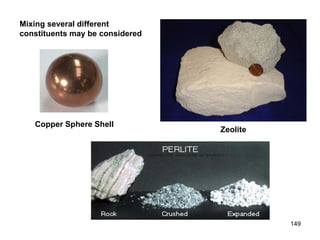 Copper Sphere Shell Zeolite Mixing several different constituents may be considered 