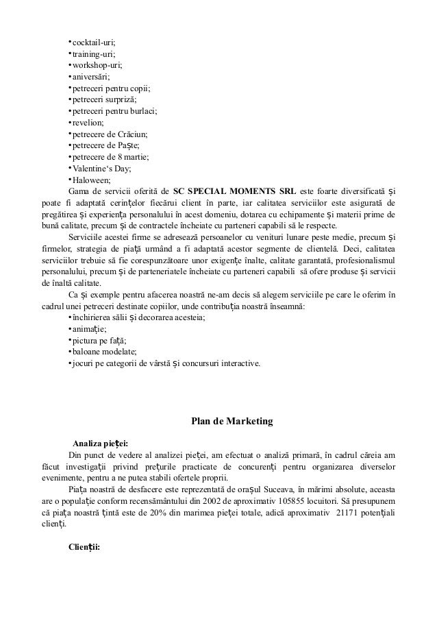 Plan De Afaceri Antreprenoriat Calcul
