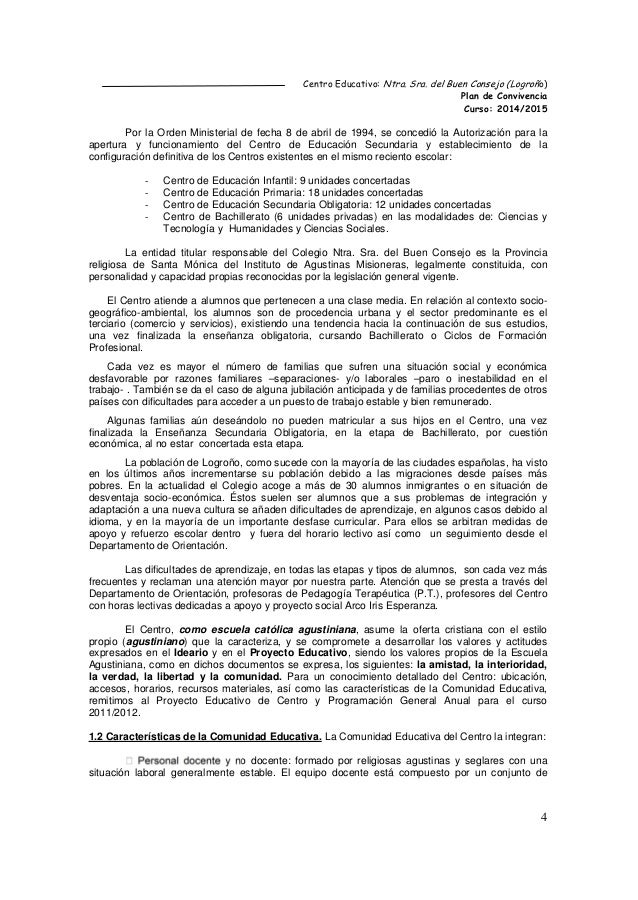 Plan De Convivencia
