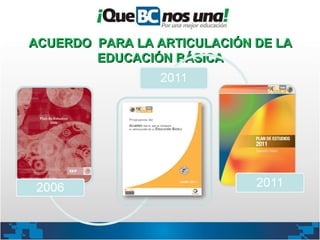 ACUERDO PARA LA ARTICULACIÓN DE LAACUERDO PARA LA ARTICULACIÓN DE LA
EDUCACIÓN BÁSICAEDUCACIÓN BÁSICA
 
