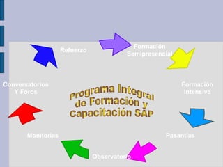 Programa Integral  de Formación y  Capacitación SAP Formación Semipresencial Monitorías Conversatorios Y Foros Pasantías Observatorio Formación Intensiva Refuerzo 
