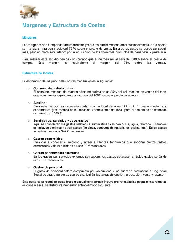 plan de negocio de un obrador de panadería pastelería ejemplo de pro