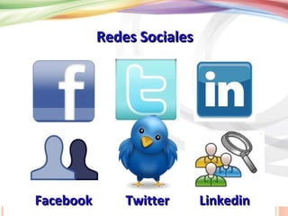 Redes Sociales Facebook Twitter Linkedin 