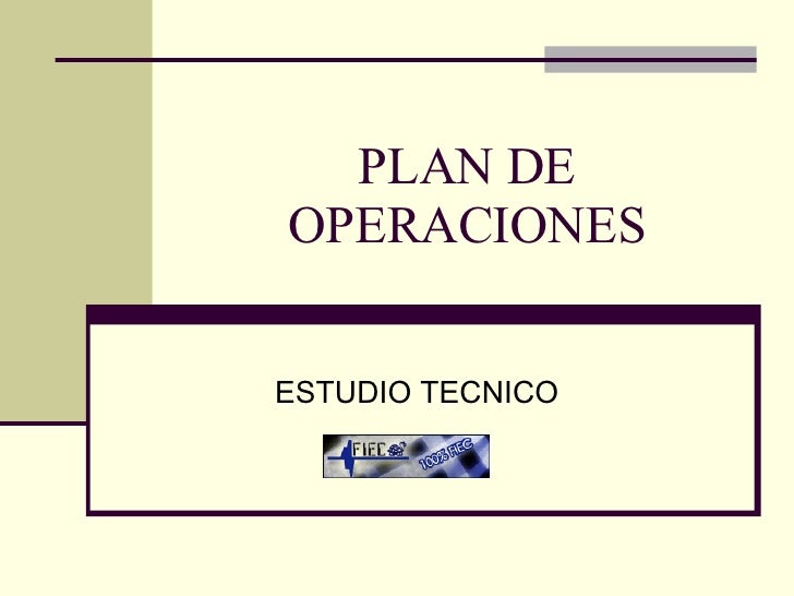 Plan De Operaciones