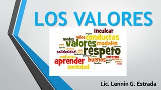 Lic. Lennin G. Estrada
LOS VALORES
 
