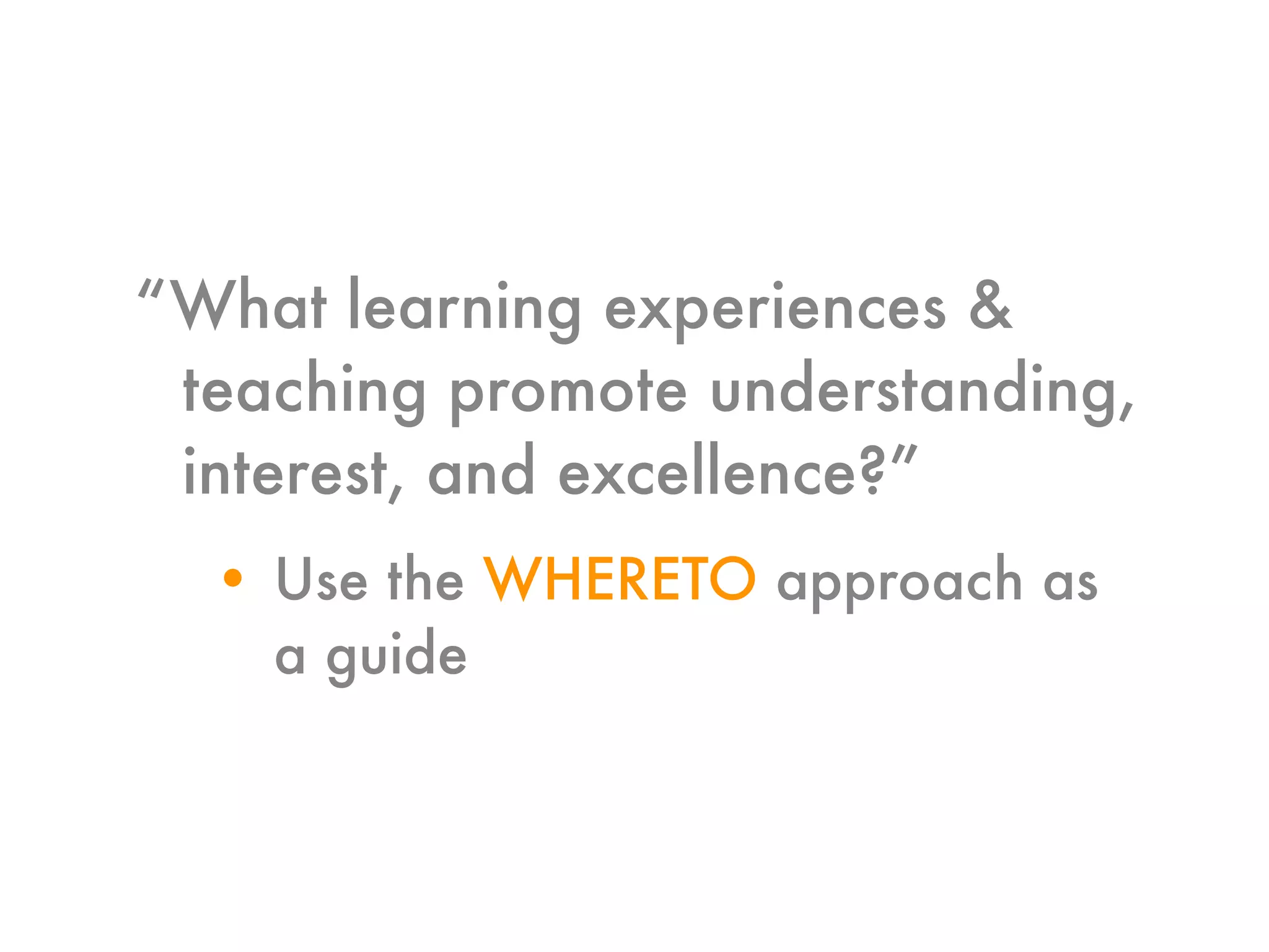 Plan, Don't Hope: Using Understanding by Design to Improve Instruction