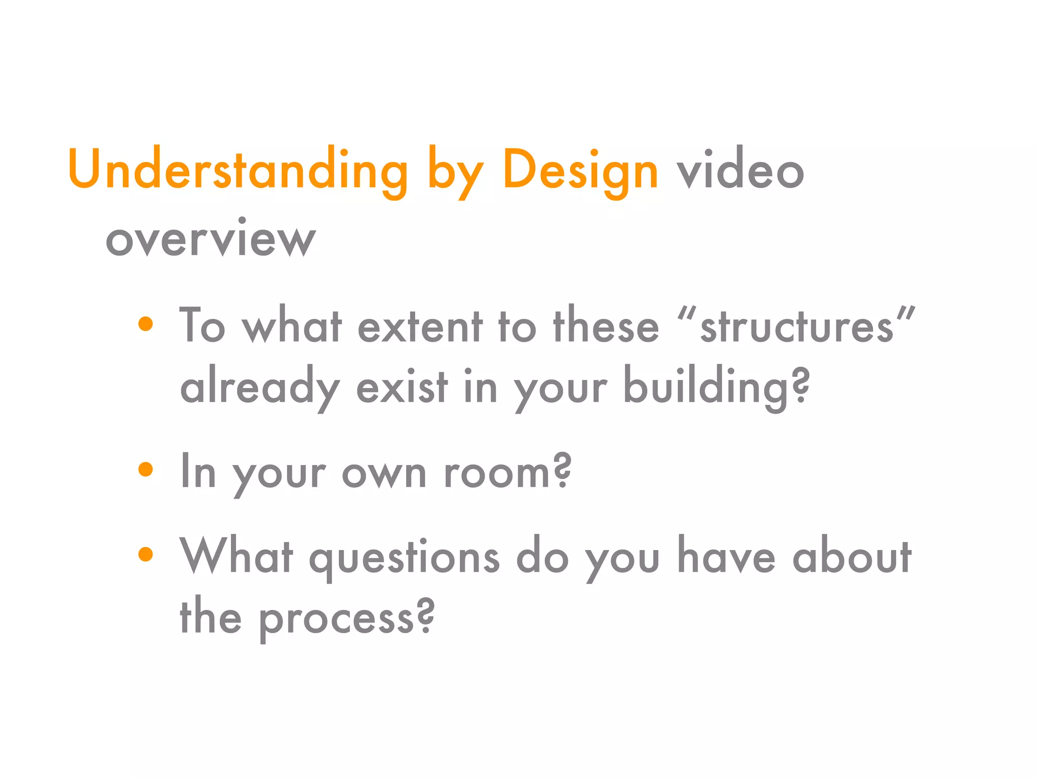 Plan, Don't Hope: Using Understanding by Design to Improve Instruction