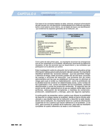 Plan Escolar De Emergencias