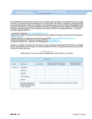 Plan Escolar De Emergencias