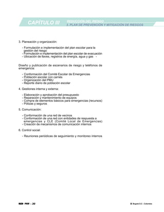 Plan Escolar De Emergencias