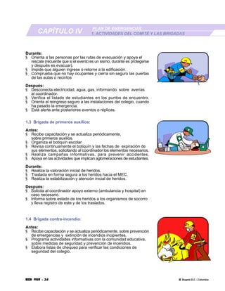 Plan Escolar De Emergencias