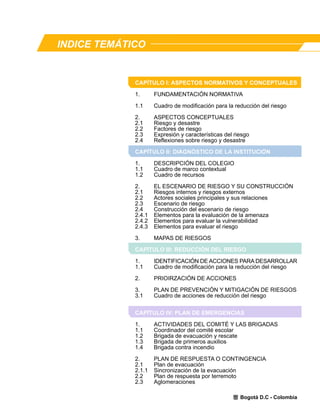 Plan Escolar De Emergencias