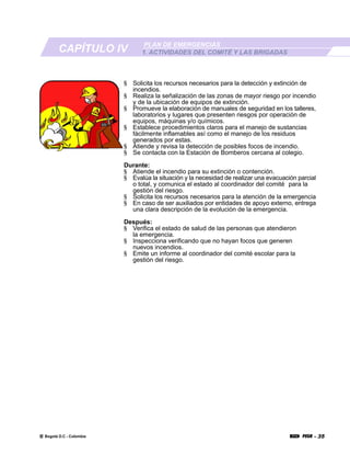 Plan Escolar De Emergencias