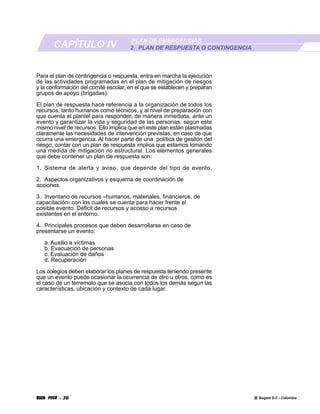 Plan Escolar De Emergencias