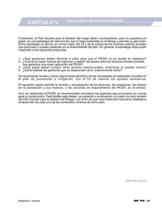 Plan Escolar De Emergencias