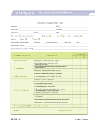 Plan Escolar De Emergencias