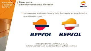 Nueva visión y estrategia de marca 
Nueva marca: El símbolo de una nueva dimensión 
•La nueva marca se alinea con la nueva visión de compañía, sin perder la esencia de su identidad original. 
Una expresión más DINÁMICA y VITAL Volumen, transparencia, uso del color blanco y efecto envolvente  