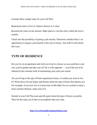 How To Design A Plan For Your Life | PDF