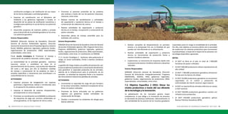42 MINISTERIO DE AGRICULTURA Y RIEGO PLAN NACIONAL DE DESARROLLO GANADERO 2017-2027 43
zonificación ecológica y de clasificación de uso mayor
de las tierras dedicadas a actividad ganadera.
•	 Impulsar, en coordinación con el Ministerio del
Ambiente y los gobiernos regionales y locales, el
desarrollo de los planes de zonificación económica y
ecológica para optimizar el uso de tierras con potencial
ganadero.
•	 Desarrollar proyectos de inversión pública y privada
para el desarrollo de la actividad ganadera en las zonas
con potencial ganadero.
Actores Responsables:
MINAGRI (Dirección General de Ganadería, Dirección
General de Asuntos Ambientales Agrarios, Dirección
General de Saneamiento de la Propiedad Agraria y Catastro
Rural), MINAM, gobiernos regionales, gobiernos locales,
organizaciones de productores, ONGs especializadas,
universidades, entre otras.
7.1.2. Acción Estratégica 2: Promover el manejo y
conservación de praderas naturales, suelos y agua.
La sostenibilidad de la actividad ganadera extensiva
(vacunos, ovinos y camélidos) se basa en el
aprovechamiento de los pastos, cuya producción depende
del suelo y del agua, por ello se diseñarán medidas
de manejo y conservación de las praderas en base a
estudios específicos y mecanismos que contribuyan a la
sostenibilidad de los recursos.
ACTIVIDADES:
•	 Impulsar procesos de revegetación con especies
gramíneas y leguminosas nativas o introducidas para
la recuperación de praderas naturales.
•	 Impulsar el desarrollo de sistemas silvopastoriles,
principalmente en zonas tropicales
•	 Promover,encoordinaciónconelMINAM,lautilización
de esquemas de pago por servicios ambientales en
zonas ganaderas, en las regiones de sierra y selva.
•	 Promover el pastoreo sostenible de las praderas
alto andinas a través del uso de pastoreo rotacional,
clausuras, entre otras.
•	 Realizar eventos de sensibilización y actividades
de capacitación y asistencia técnica en el manejo y
conservación de cabeceras de cuenca.
•	 Realizar actividades de capacitación y asistencia
técnica en el manejo, recuperación y conservación de
pastos naturales.
•	 Desarrollar planes de manejo sostenible para los
bofedales alto andinos.
Actores Responsables:
MINAGRI (Dirección General de Ganadería, Dirección General
de Asuntos Ambientales Agrarios, INIA, Programa Sierra Azul,
Programa AGRORURAL), gobiernos regionales, gobiernos
locales, organizaciones de productores, ONGs especializadas,
universidades, entre otras. En coordinación con MINAM.
7.1.3. Acción Estratégica 3. Gestionar adecuadamente el
riesgo, en zonas vulnerables, frente a eventos climáticos
adversos
La gestión del riesgo implica una política de prevención, por
loqueseoptimizalaproducciónyconservacióndelalimento
para garantizar la capacidad productiva de los animales,
además de la infraestructura para la protección de los
animales. La velocidad de respuesta frente a los impactos
del clima extremo reducirá las pérdidas de animales.
ACTIVIDADES:
•	 Incrementar la capacidad de carga del piso forrajero
en las áreas vulnerables, mediante la ampliación de las
áreas con pastos cultivados.
•	 Promover de forma articulada con los gobiernos
regiones y/o gobiernos locales actividades de
conservación de forrajes.
•	 Diseñar e incrementar los ambientes de refugio para
épocas adversas.
•	 Realizar campañas de desparasitación en periodos
previos a la temporada fría con la finalidad de que
puedan ser más eficientes en su alimentación.
•	 Realizar actividades de capacitación y asistencia
técnica en herramientas de prevención frente a
eventos climáticos adversos.
•	 Implementar un mecanismo de respuesta rápida ante
la presencia de eventos climáticos adversos y desastres
naturales.
Actores Responsables:
MINAGRI (Dirección General de Ganadería, Dirección
General de Articulación Intergubernamental, Programa
AGRORURAL, SENASA, INIA), gobiernos regionales,
gobiernos locales, organizaciones de productores, ONGs
especializadas, universidades, entre otras.
7.2. Objetivo Específico 2 (OE2): Elevar los
niveles productivos a través del uso eficiente
de la tecnología y la innovación.
La globalización de los mercados genera mayor
competencia, lo que obliga a la innovación de procesos
en desmedro de prácticas ineficientes. Adicionalmente, la
alta variabilidad de los precios de los insumos ganaderos
importados pone en riesgo la rentabilidad de la actividad.
Por ello, este objetivo se enmarca dentro de la necesidad
de modernizar los sistemas productivos para incrementar
la productividad, a través de la mejora de los procesos con
tecnología disponible o generada.
METAS:
•	 Al 2027 se tiene en el país un total de 1´000,000
hectáreas de pastos cultivados.
•	 Al 2027 500,000 productores utilizan reproductores de
alta calidad.
•	 Al 2027 1´300,000 productores ganaderos almacenan
forraje para las épocas de estiaje.
•	 Al 2027 50,000 productores ganaderos se encuentran
capacitados en el control y prevención de
enfermedades de interés nacional, según especie.
•	 Al 2027 se reporta 6% de animales enfermos en campo
a nivel nacional.
•	 Al 2027 500,000 productores ganaderos cuentan con
infraestructura productiva.
•	 Al 2027 650,000 productores ganaderos aplican
Buenas Prácticas Ganaderas (BPG).
 