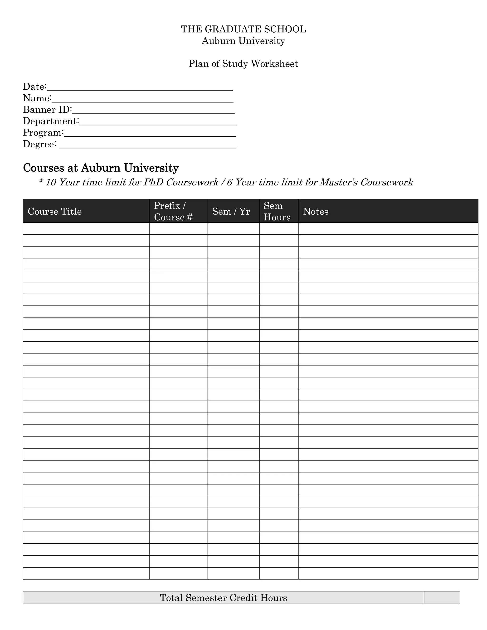 Plan Of study PDF Plan Of study PDF