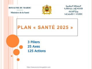 3 Piliers
25 Axes
125 Actions
https://www.economie-gestion.com
 