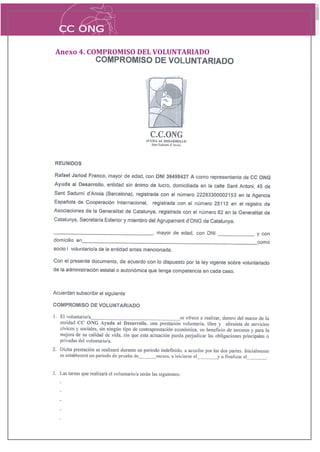 Anexo 4. COMPROMISO DEL VOLUNTARIADO
 