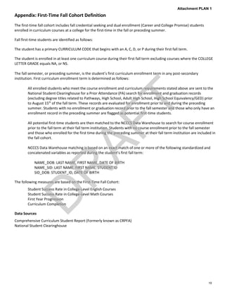 Appendix: First-Time Fall Cohort Definition
The first-time fall cohort includes fall credential seeking and dual enrollmen...
