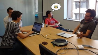 Photo of team doing planning.
Someone is looking out the
window, bored
 