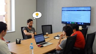 Photo of the meeting with
someone saying that we need a
new issue
 