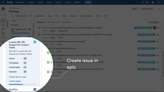 Create issue in
epic
 