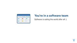 You’re in a software team
Software is eating the world after all :)
 