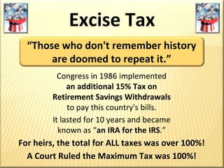 LEVEL 1. At this level, no Social Security benefits are taxed. So, 85 cents of each dollar goes to the employee and 15 cents to the IRS. That's a good deal that's rapidly disappearing.LEVEL 2. At this level, 50 cents of Social Security benefits are taxed for each dollar withdrawn. And the likely tax rate is 15 percent. So, 77.5 cents of each dollar will go to the employee and 22.5 cents will go to the IRS. Basically, about two- thirds of the employer contribution goes straight to the IRS.LEVEL 3. Here, 85 cents of Social Security benefits are taxed for each dollar withdrawn, and the basic tax rate is 15 percent. So, 72.25 cents of each dollar goes to the employee and 27.75 cents of each dollar goes to the IRS. About 84 percent of the employer contribution goes to the IRS.LEVEL 4. As with Level 3, 85 cents of Social Security benefits are taxed for each dollar withdrawn, but the basic tax rate is 25 percent. As a consequence, 53.75 cents of each dollar goes to the employee and 46.25 cents goes to the IRS. In effect, the entire employer contribution (33 cents) plus 13.25 cents of the employee contribution goes to the IRS.How this tax mess will affect you depends on your income level and your age. If you are young, odds are your employer contribution will never buy you a slice of bread. It's really a fund for the IRS.BUSINESS & PERSONAL FINANCE, statesman.com   Sunday, May 27, 2007