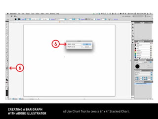 6) Use Chart Tool to create 6” x 4” Stacked Chart.
CREATING A BAR GRAPH
WITH ADOBE ILLUSTRATOR
6
6
 