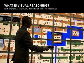 WHAT IS VISUAL REASONING?
PLAN601E Verbal and visual: Information Graphics (session 3)

 