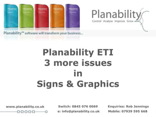 Planability ETI short sign & graphics