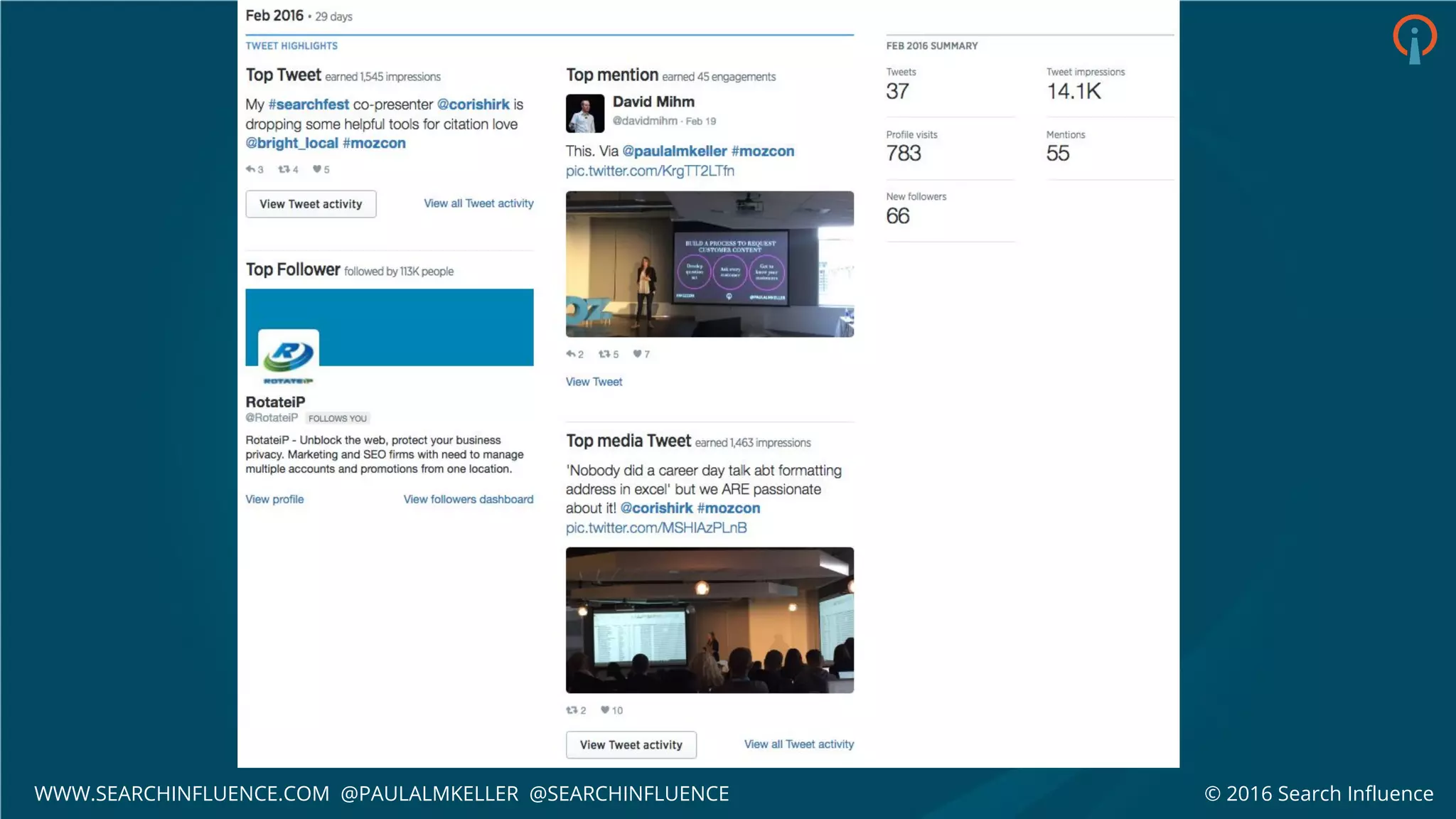 © 2016 Search InfluenceWWW.SEARCHINFLUENCE.COM @PAULALMKELLER @SEARCHINFLUENCE
 