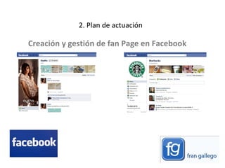 2. Plan de actuación Creación y gestión de fan Page en Facebook 