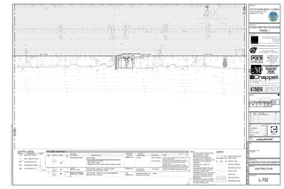 Symbol QtyType Catalog Number Manufacturer
AMBER LED1 13
2 2
Notes
LIGHT FIXTURE TO BE SHEILDED TO COMPLY WITH
FFWCC REQUIREMENTS.
CONTRACTOR TO SUBMIT COORDINATED SHOP
DRAWINGS FOR LIGHTS AND POLES. PRE-DRILLED
BOLT PATTERNS AND THREAD TYPES TO BE
COORDINATED
MANUFACTURER TO PROVIDE SHIELDING SHOP
DRAWINGS FOR REVIEW/APPROVAL OF LAND ARCH.
AMBER LED
4
FIXTURE SCHEDULE
Detail #
L
11 12W -
AMBER LED
LIGHT FIXTURE MOUNTED INSIDE WALL FIXTURE
TO BACK-LIGHT SIGNAGE. SEE DETAIL (2&5/L-923)
L
Principal in Charge:
Sheet Title:
Rev: Date: Description: By:
Date:
Drawn By:
Project No:
Sheet Number:
Project Manager:
Prepared for:
Project Name:
Consultants:
Seal:
Site Map:
Project Phase:
KONA GRAY, ASLA
LA-6666950
Scale:
BIDSETDOCUMENTS-NOTFORCONSTRUCTION
NORTH
 