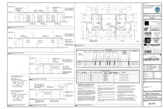 WIND REMARKSCORE FINISH FRAMEMATERIALSIZE TYPEDR
DESIGN
PRESSURE
(PSF)
5. ALL DOOR HARDWARE SHALL BE AS SELECTED BY
OWNER.
6. CONTRACTOR IS RESPONSIBLE FOR PERFORMING ANY
WORK NECESSARY TO COMPLETE THE PROPER
INSTALLATION OF DOORS, WINDOWS, FRAMES, AND
HARDWARE.
7. ALL EXTERIOR WINDOWS AND DOORS SHALL BE LARGE
MISSILE IMPACT RESISTANT, SUBMIT FLORIDA PRODUCT
APPROVALS.
8. ALL EXTERIOR DOOR FRAMES ANCHOR PER PRODUCT
APPROVALS.
9. ALL DOOR FRAMES ON CONCRETE TO BE GROUTED
SOLID.
10. EXTERIOR WINDOWS AND DOORS TO BE FASTENED TO
FILLED CELL OR CONCRETE AND THRU WD. BUCKS AS PER
PRODUCT APPROVAL.
WINDOWS / DOORS NOTES
1. WINDOWS AND DOORS SHALL BE OF TYPES,
THICKNESS, SIZE, AND CONSTRUCTION AS SHOWN.
2. ALL WALL OPENING DIMENSIONS SHALL BE VERIFIED BY
CONTRACTOR.
3. FRAMED WINDOWS SHALL BE PRODUCTS OF AN
APPROVED MANUFACTURER. ALL MEMBERS SHALL HAVE
FINISH IN COLOR SELECTED: MEETING OR EXCEEDING
REQUIREMENTS FOR WATER PENETRATION. INFILTRATION
AND WIND LOAD OF ALL APPLICABLE BUILDING CODES. AT
EACH MOVEABLE DOOR OR WINDOW PANEL PROVIDE A
FRAMED VINYL INSECT SCREENING UNIT.
4. BUILDER'S ROUGH HARDWARE SHALL BE FURNISHED
AND INSTALLED BY EACH PARTY TO WHOSE WORK SUCH
ITEMS ARE INCIDENTAL. ALL ITEMS SHALL BE GALVANIZED
AND/OR CORROSION-PROOF. FINISH DOOR HARDWARE
WILL BE SELECTED BY THE OWNER AND PURCHASED
DIRECTLY BY GENERAL CONTRACTOR FOR FURNISHING
TO JOB SITES
11. ALL EXTERIOR WINDOWS AND DOORS SHALL MEET OR
EXCEED POSITIVE AND NEGATIVE DESIGN WIND LOAD
PRESSURES NOTED IN SCHEDULE ABOVE.
12. PROVIDE ALL MULLIONS & STRUCTURAL SUPPORTS
REQUIRED FOR PROPER WINDOW OR DOOR INSTALLATION.
13. PROVIDE CONTINUOUS SEALANT AT INSIDE AND
OUTSIDE JOINTS, WOOD BUCK, AND MASONRY IN
ADDITION TO INSIDE AND OUTSIDE OF WINDOW AND
DOOR / WALL UNITS.
14. CONTRACTOR SHALL FULLY CAULK ALL EXTERIOR
WINDOWS THROUGHOUT. CAULK SHALL MATCH WINDOW
FRAME COLOR.
15. ALL WINDOW GLAZING SHALL BE PROVIDED WITH
WINDOW TINTING FILM WITH A LIGHT TRANSMISSION
VALUE (VLT) OF 15% OR LESS TO SATISFY THE MODEL
LIGHTING ORDINANCE FOR MARINE TURTLE PROTECTION.
TOP OF ROOF
+8'-6" A.F.F.
FINISH FLOOR
0'-0" A.F.F.
TOP OF PYLON
+13'-6" A.F.F.
TOP OF ROOF
+8'-6" A.F.F.
FINISH FLOOR
0'-0" A.F.F.
TOP OF PYLON
+13'-6" A.F.F.
TOP OF ROOF
+8'-6" A.F.F.
FINISH FLOOR
0'-0" A.F.F.
TOP OF PYLON
+13'-6" A.F.F.
TOP OF ROOF
+8'-6" A.F.F.
FINISH FLOOR
0'-0" A.F.F.
TOP OF PYLON
+13'-6" A.F.F.
THIS EXCEEDS THE NATURAL
VENTILATION REQUIREMENTS
THIS EXCEEDS THE NATURAL
VENTILATION REQUIREMENTS
A1 FLOOR PLAN
SCALE : 1/4" = 1'-0"
A2 DOOR & WINDOW SCHEDULES
A3 EXISTING FRONT ELEVATION
SCALE : 1/4" = 1'-0"
A4 EXISTING REAR ELEVATION
SCALE : 1/4" = 1'-0"
A5 EXISTING NORTH ELEVATION
SCALE : 1/4" = 1'-0"
A6 EXISTING SOUTH ELEVATION
SCALE : 1/4" = 1'-0"
MANUEL SYNALOVSKI, AIA
AR 0011628
LICENSE NO. AA26001863
A7 VENTILATION CALCULATIONS
NO SCALE
Principal in Charge:
Sheet Title:
Rev: Date: Description: By:
Date:
Drawn By:
Project No:
Sheet Number:
Project Manager:
Prepared for:
Project Name:
Consultants:
Seal:
Site Map:
Project Phase:
Scale:
 