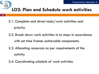 Plan and organize work | PDF