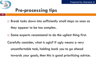Ugliest Task. First Plan and organize work | PDF