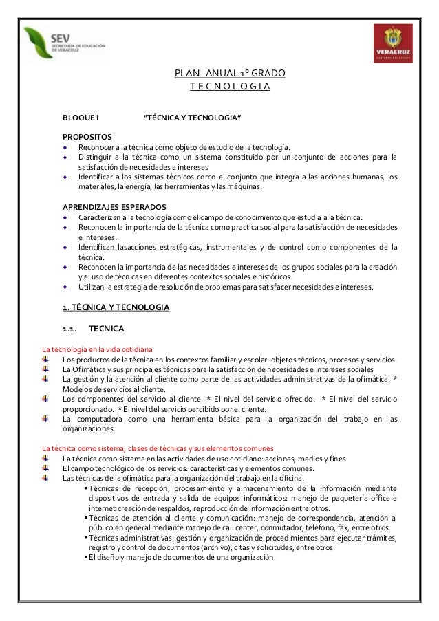 Plan Anual 1 2012 1 Plan Anual 1 Grado T E C N O L O G I A Bloque | plan anual 1 176 2012 Plan Anual 1 2012 1 Plan Anual 1 Grado T E C N O L O G I A Bloque | plan anual 1 176 2012