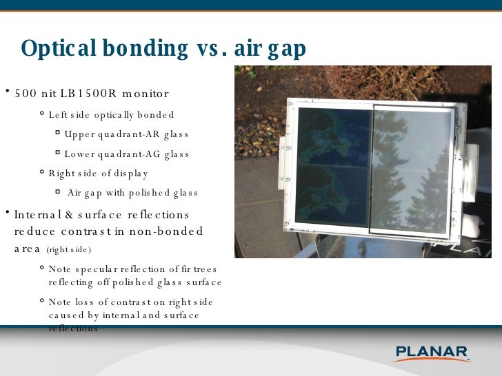 Planar Systems Optical Bonding Display Comparisons