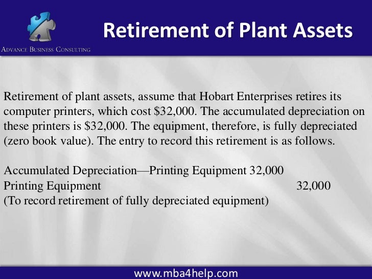 Plan Assets Mba plant assets disposal Plan Assets Mba plant assets disposal