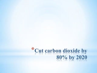 Cut carbon dioxide by 80% by 2020
