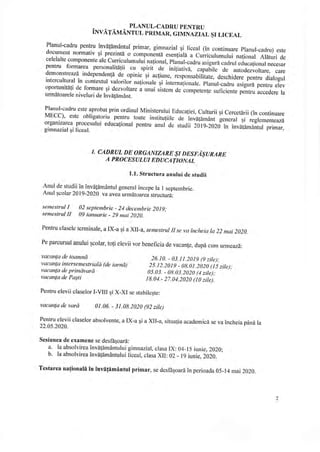 Plan cadru invatamint_general 2019-2020