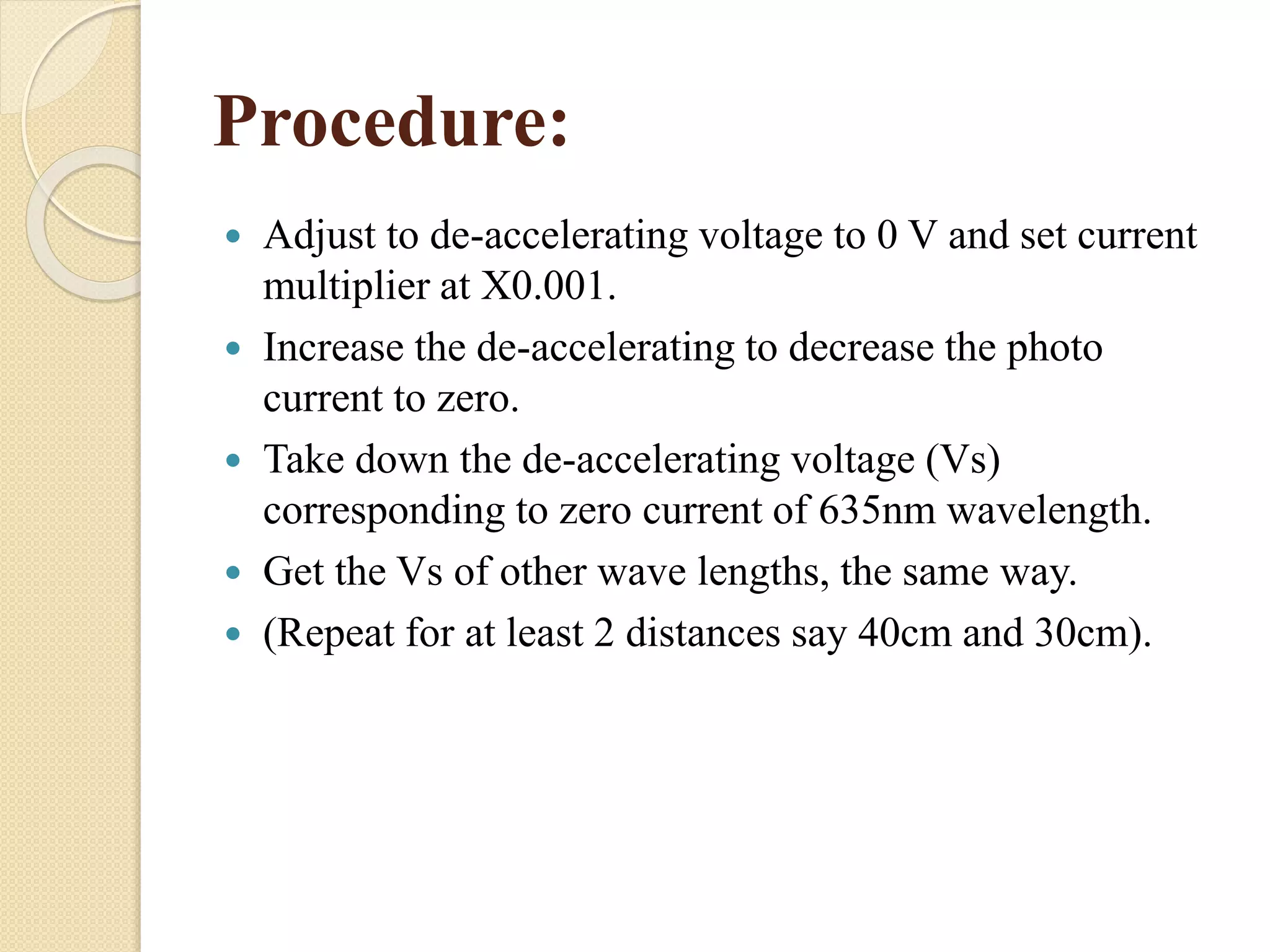 Planck constant using photoelectric effect | PPTX | Chemistry | Science