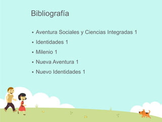 Bibliografía

   Aventura Sociales y Ciencias Integradas 1
   Identidades 1
   Milenio 1
   Nueva Aventura 1
   Nuevo Identidades 1
 