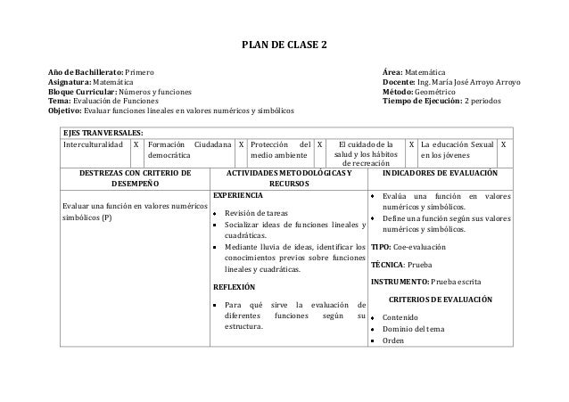 planes de clases