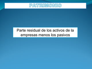 Parte residual de los activos de la
empresas menos los pasivos
 